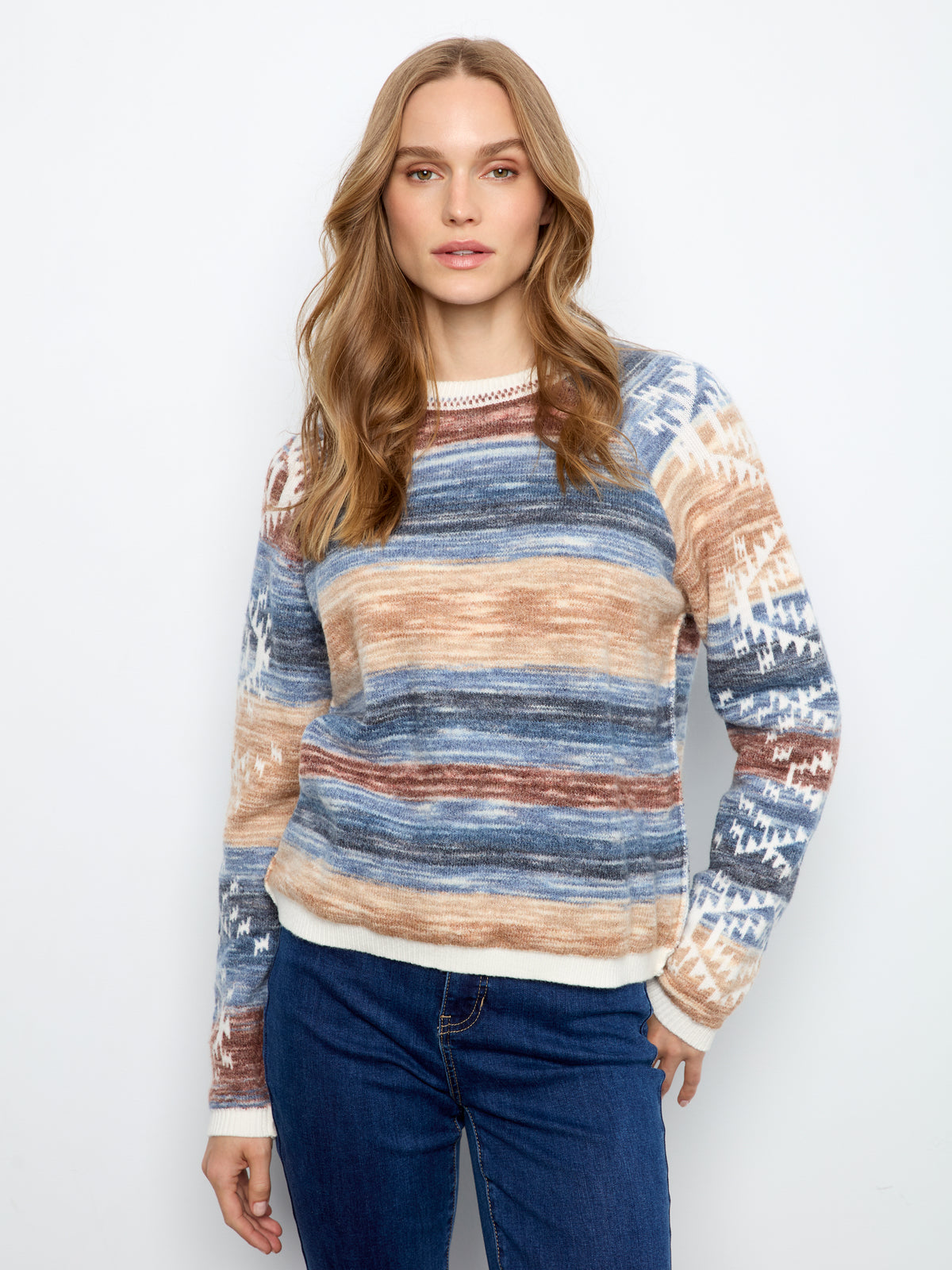 Reversible Raglan Long Sleeve Sweater