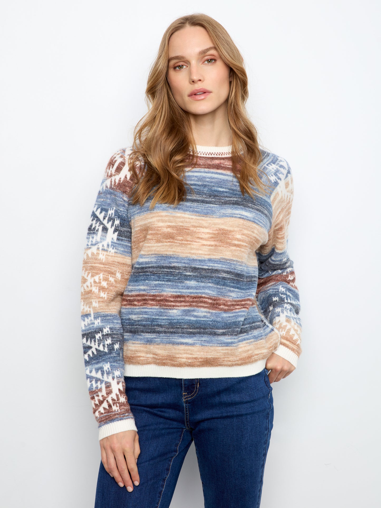 Reversible Raglan Long Sleeve Sweater