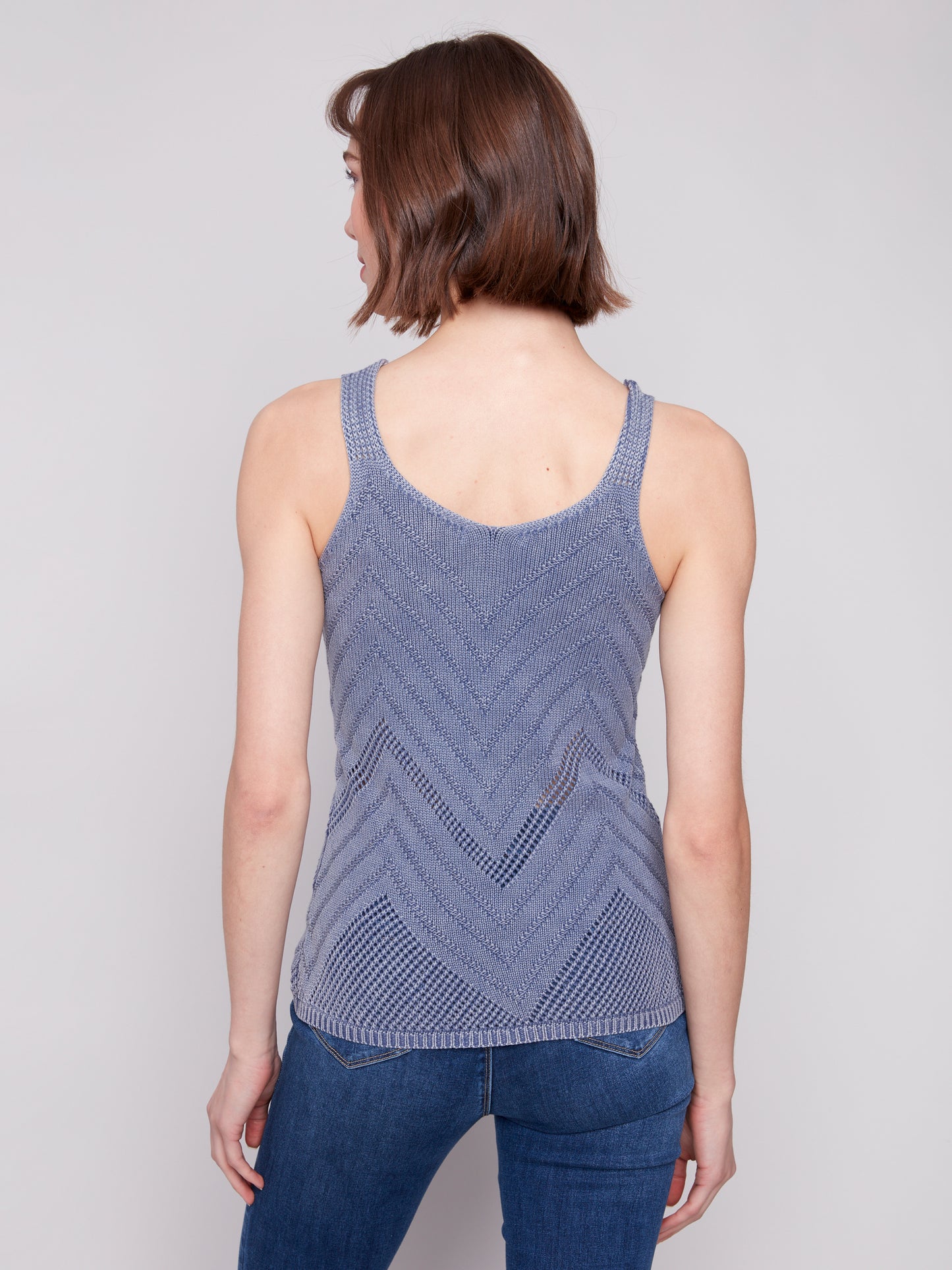 Chevron Pattern Knit Camisole
