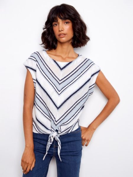 Cap Sleeve Striped Top