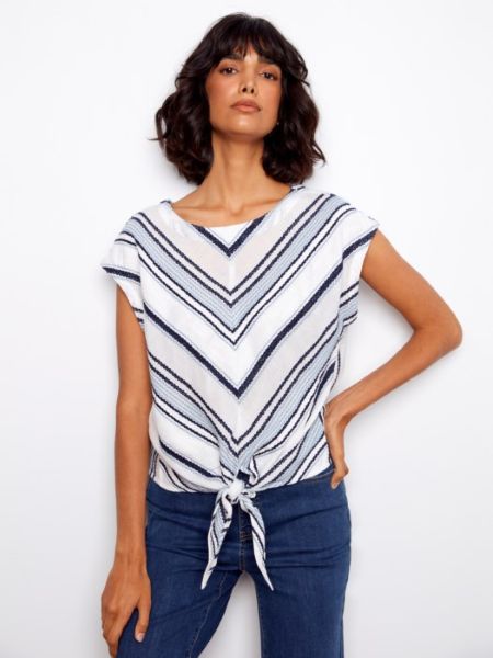 Cap Sleeve Striped Top