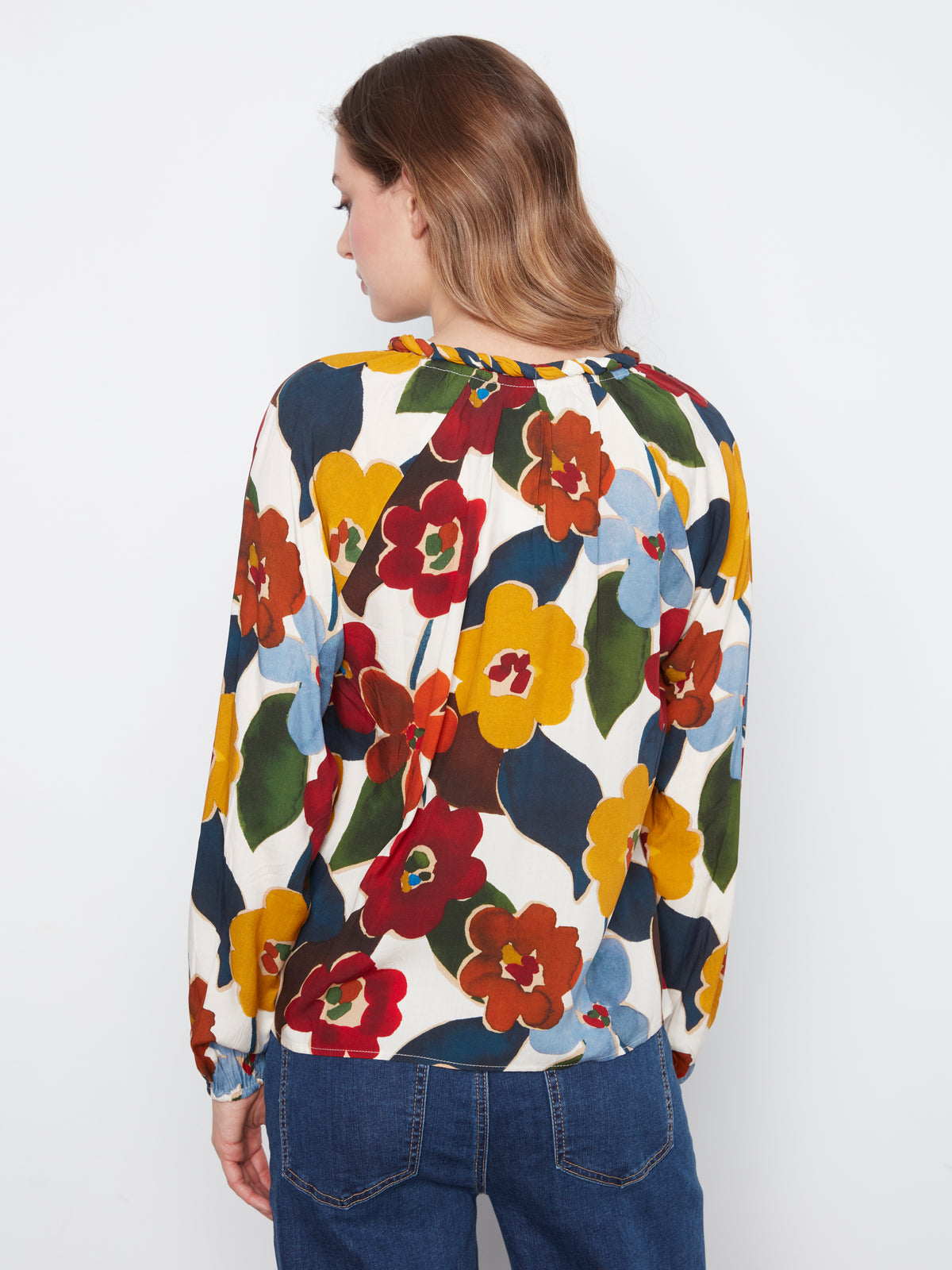 Floral Raglan Sleeve Blouse