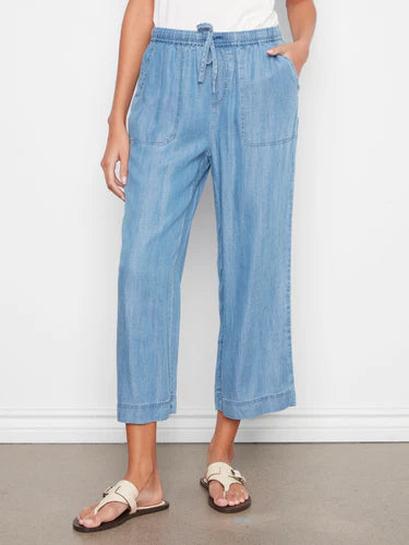 Tencel Wide Leg Jogger Pants