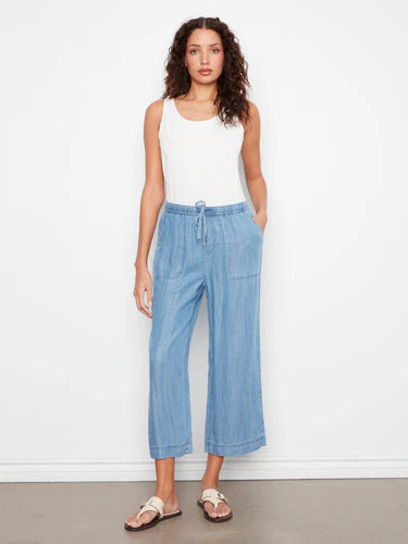 Tencel Wide Leg Jogger Pants