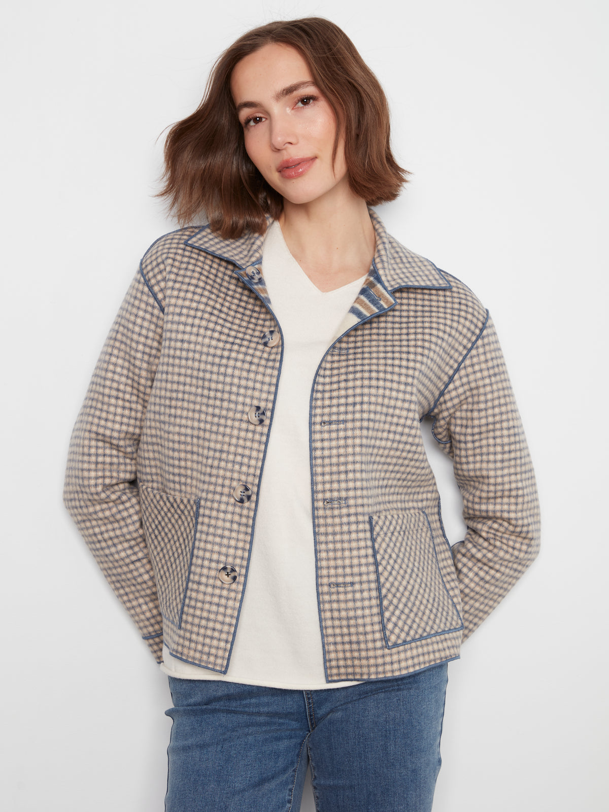 Reversible Plaid Jacket
