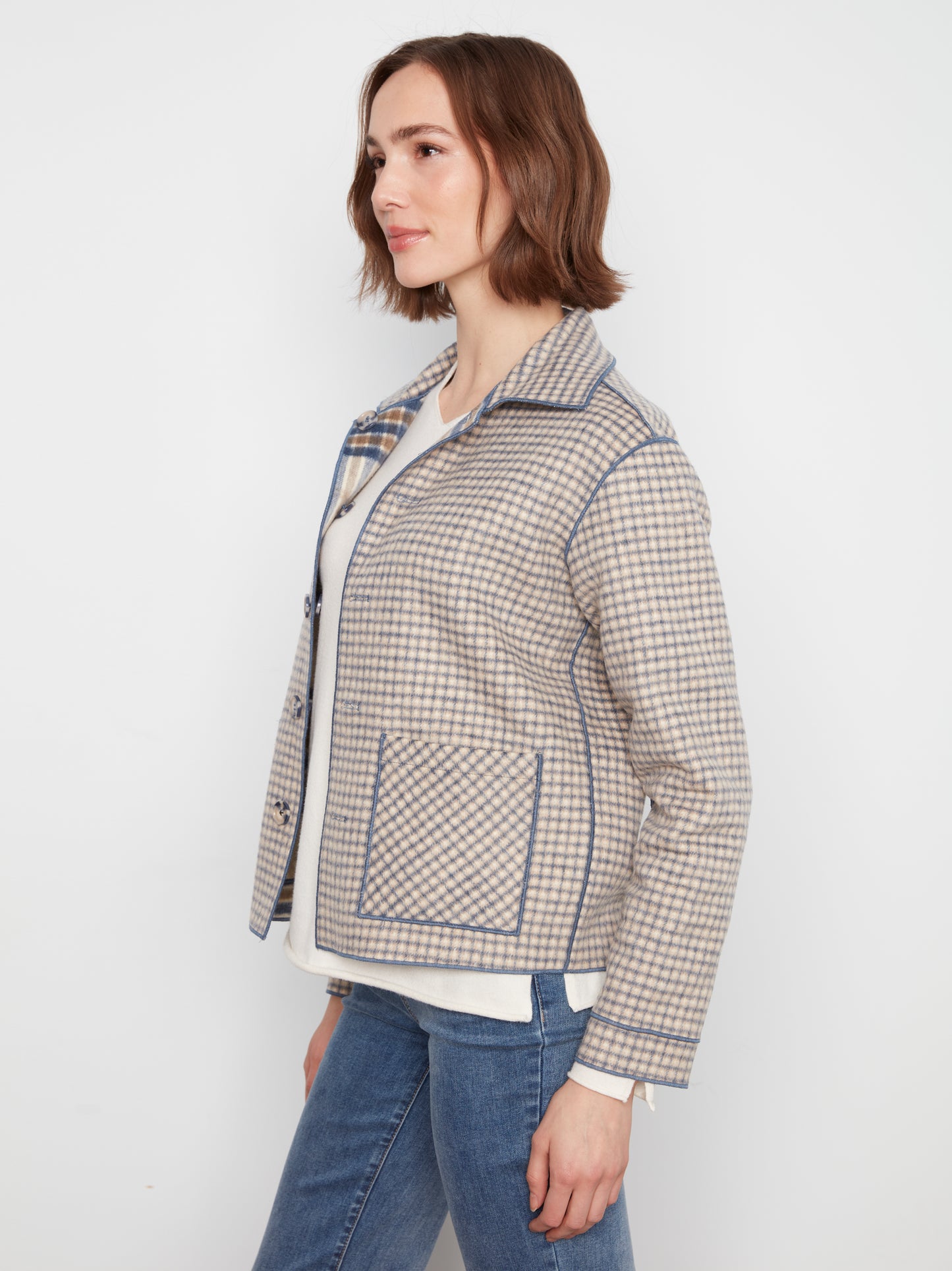 Reversible Plaid Jacket