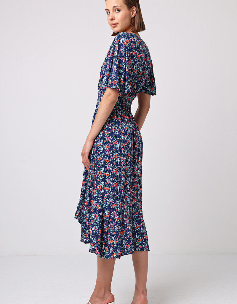Flutter Sleeve Midi Dress