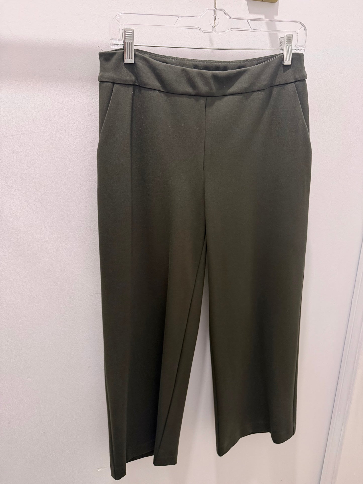 Solid Ponte Wide Leg Pant