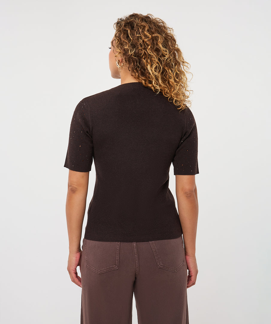 Studded Ribbed Tee