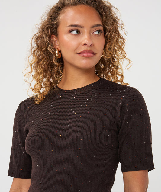 Studded Ribbed Tee