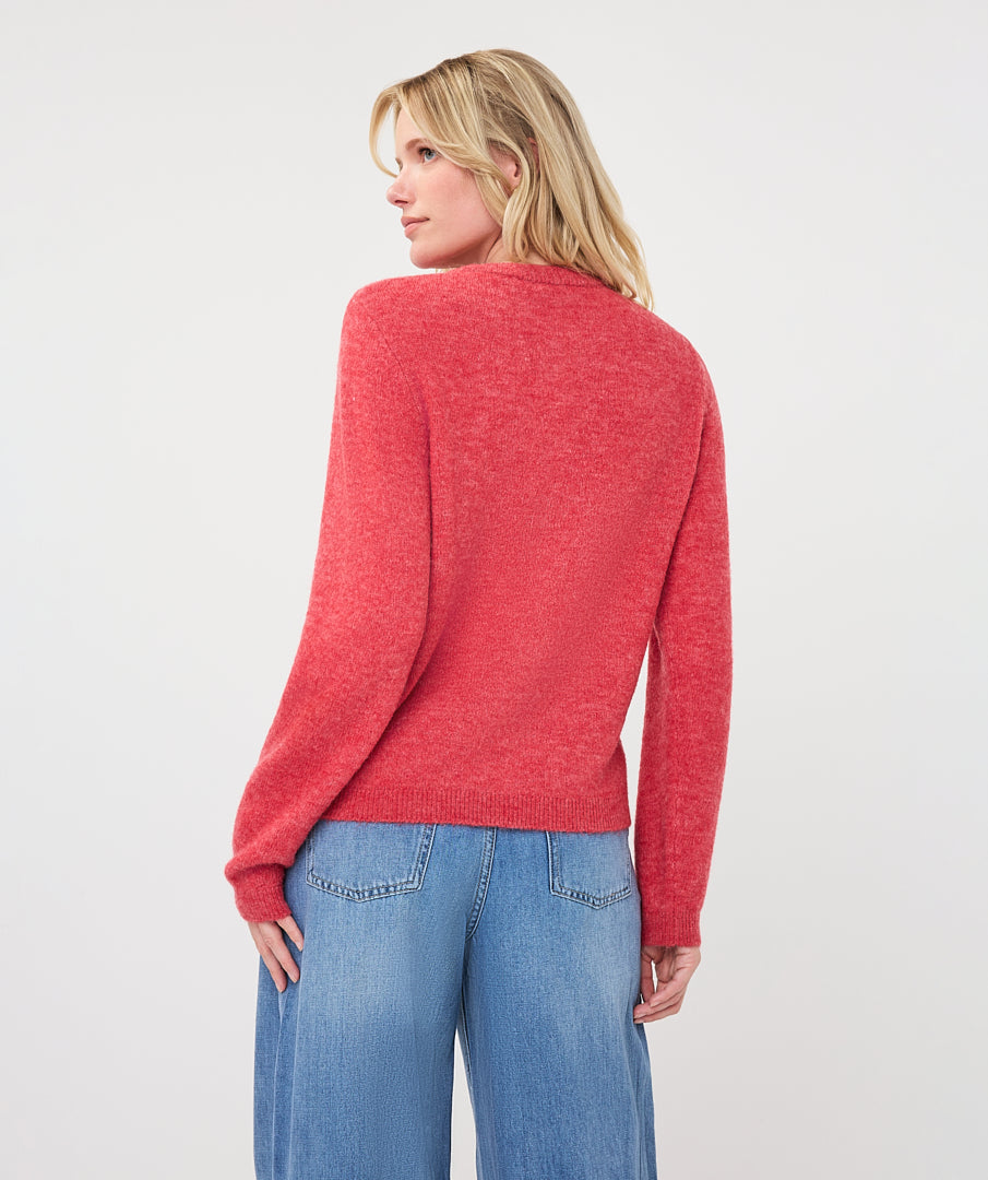 Cardigan Closed Placket Fancy Buttons