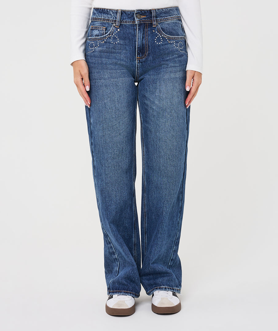 Dark Denim with Gemstones