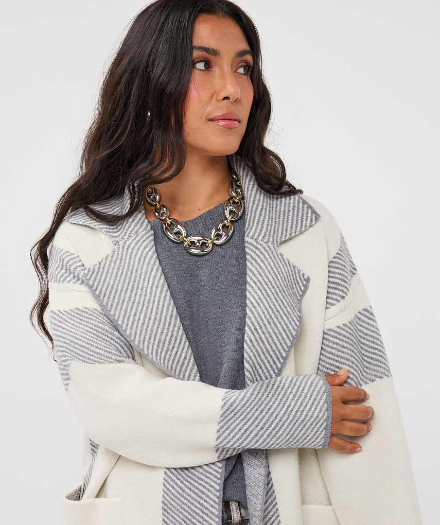 Cardigan Stripes - Grey