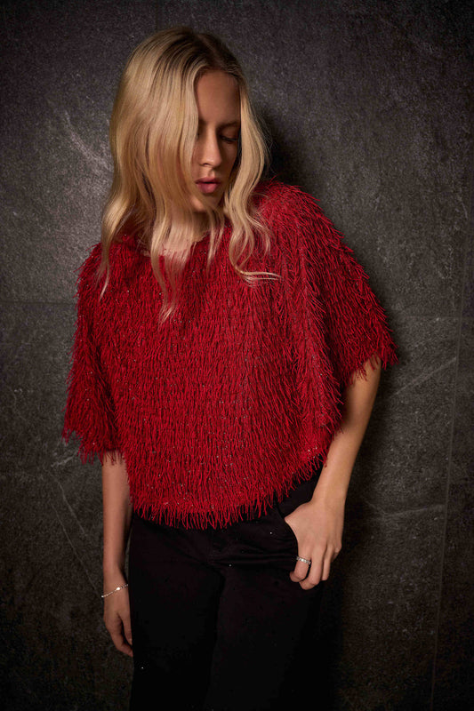 Novelty Fringe Boxy Top