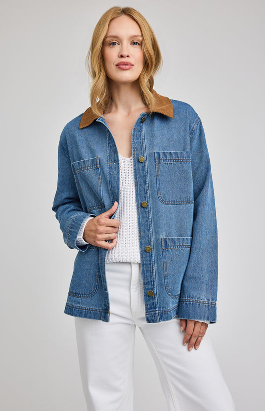 Flynn Jacket-Light Wash