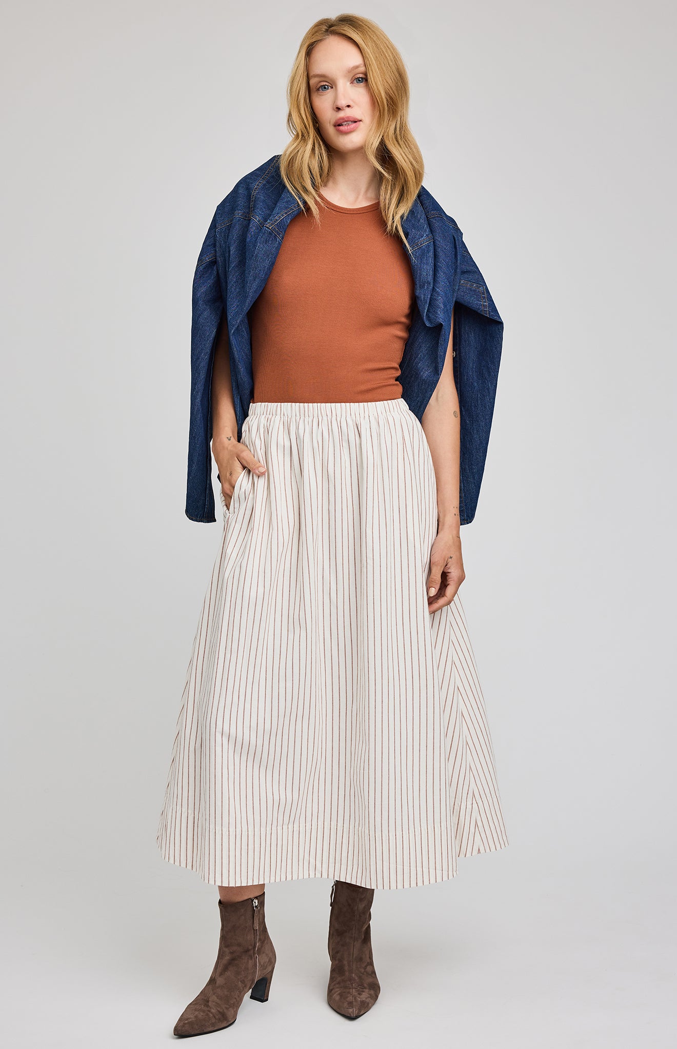 Wilhelmina Stripe Skirt
