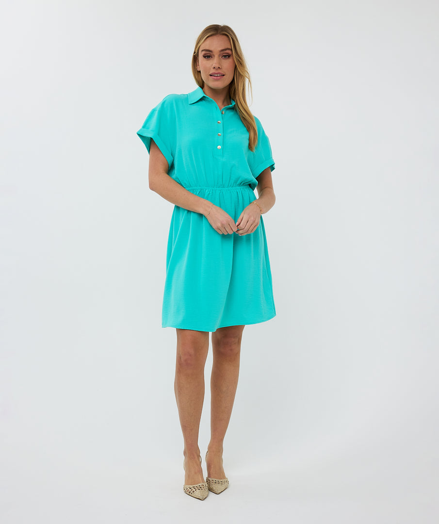 Crinkle Collar Dress