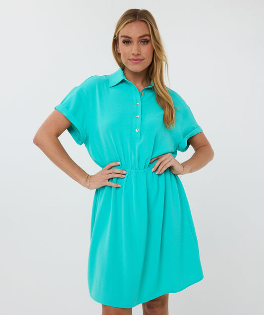 Crinkle Collar Dress