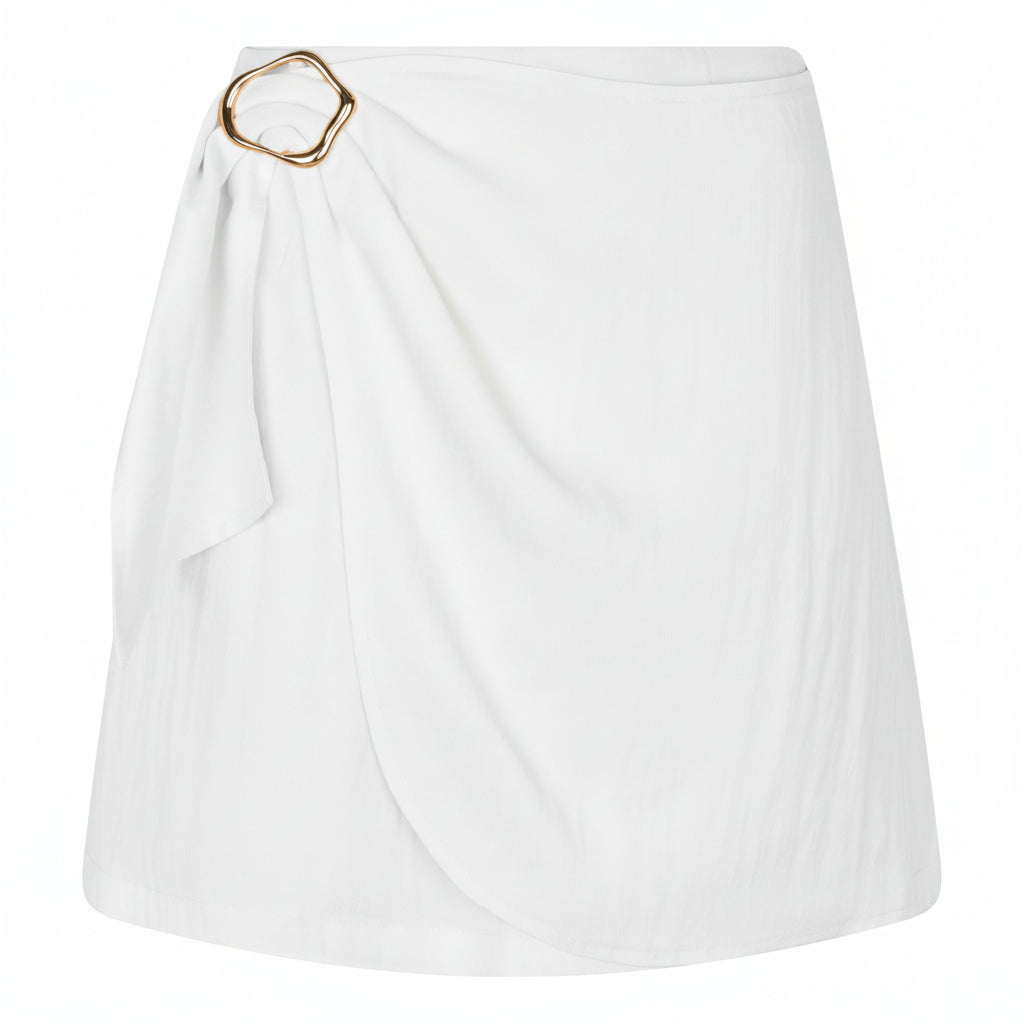Skirt Wrap with Buckle Crushed