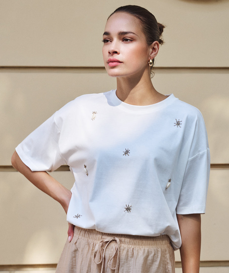 T-Shirt with Embellishment