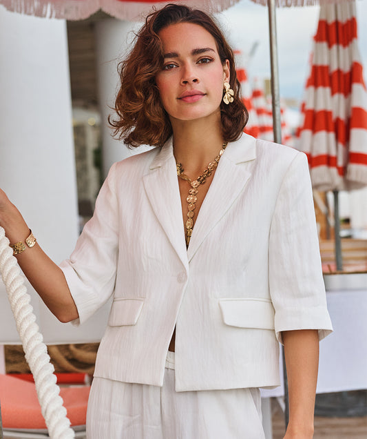 Blazer Cropped Crushed