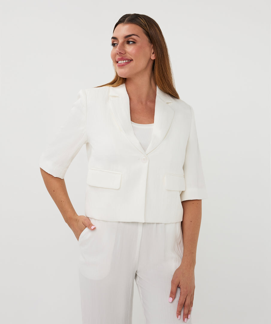 Blazer Cropped Crushed