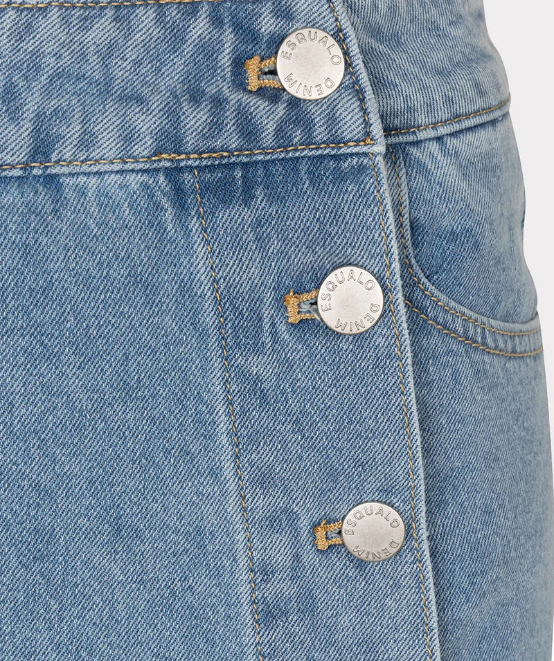 Assymetric Jean Skort Stretch