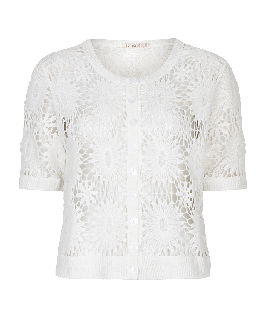 Short Sleeve Crochet Cardigan