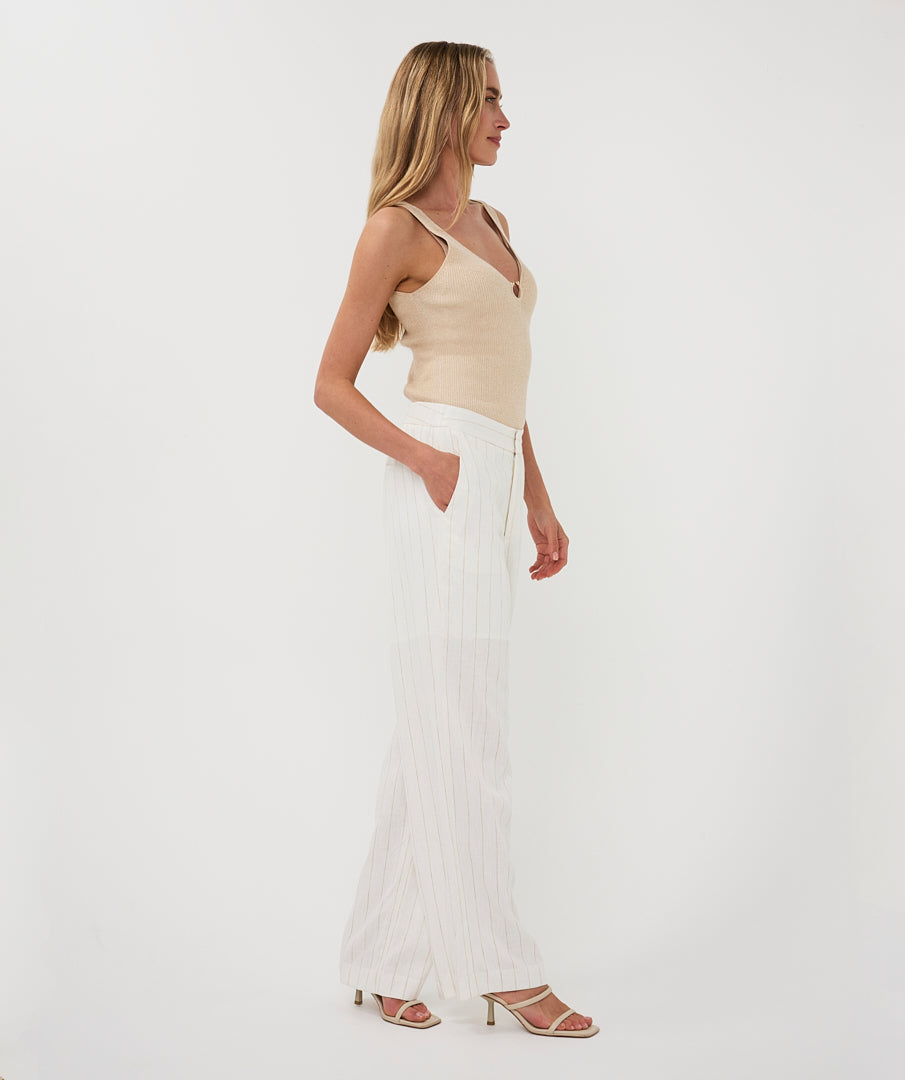 Ribbed Singlet Hook Lurex