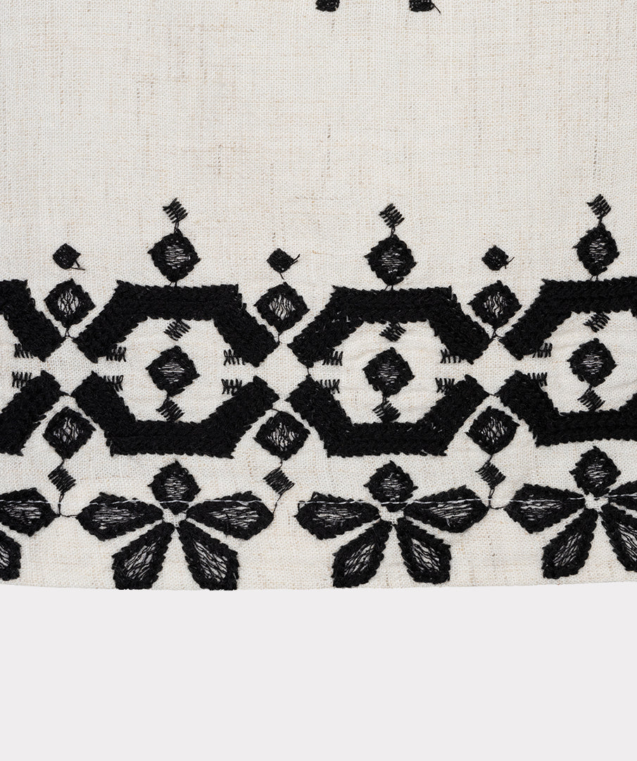 Embroidered Sleeveless Top