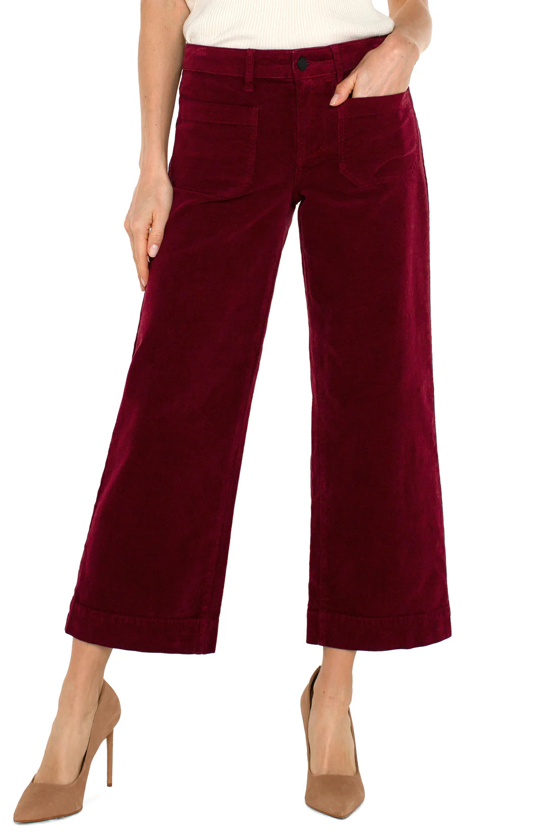 Crop Wide Leg Patch Pocket