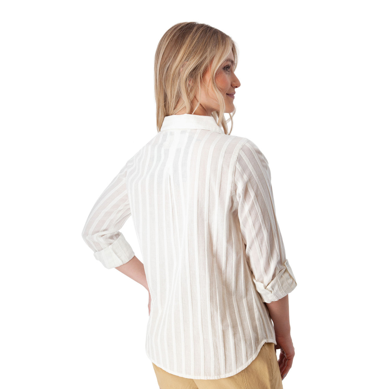 Plumas Y-Neck Shirt - White