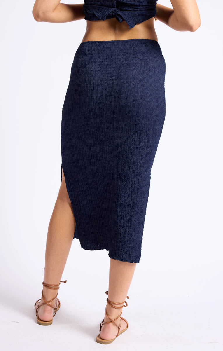 Lost Borders Popcorn Knit Midi Skirt