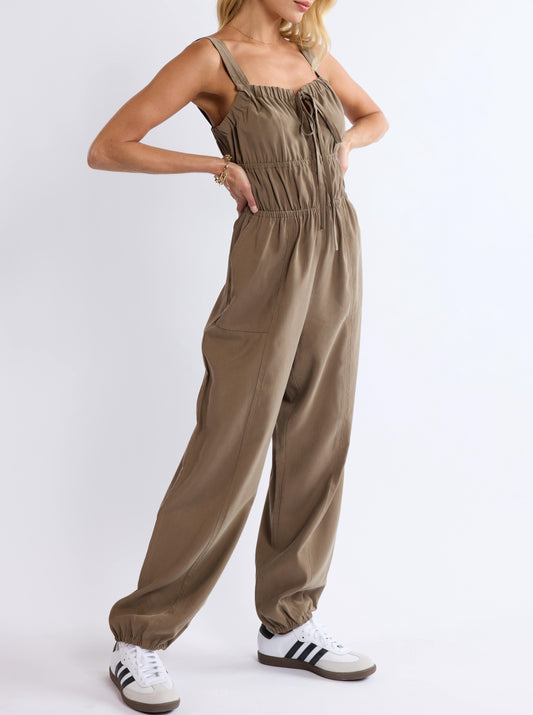 She's Poetry Gathered Bodice Jumpsuit