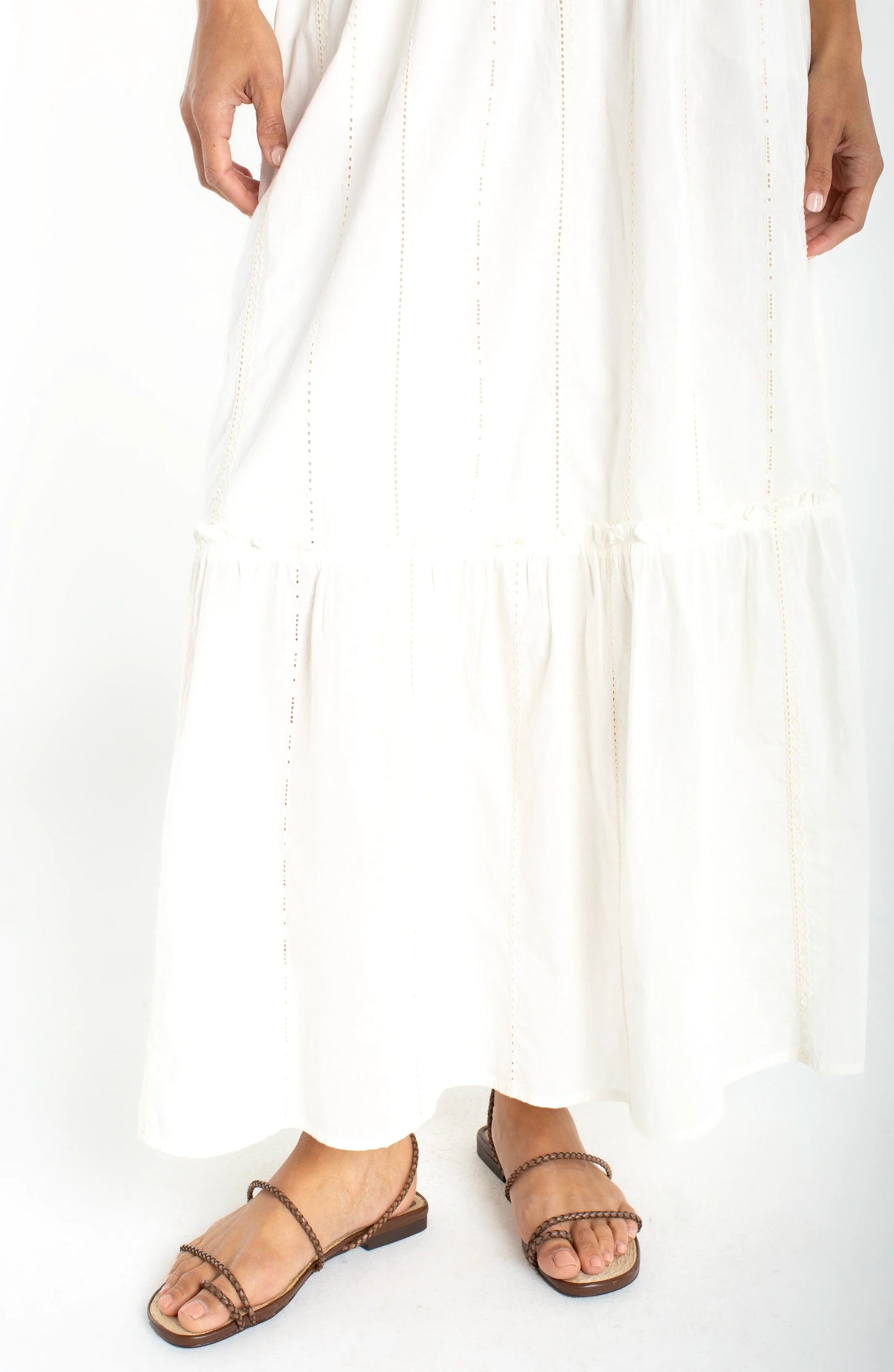 Tiered Pull On Maxi Skirt