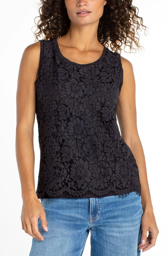 Lace to Knit Hybride Sleeveless Top