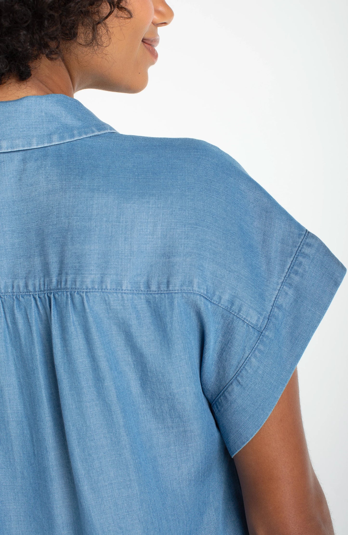Popover Button Down Polo Collar Shirt