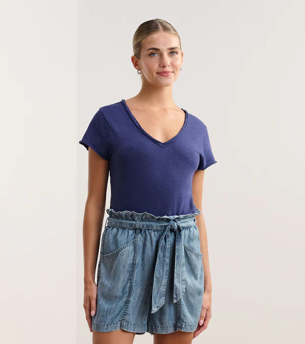 Sadi V-Neck Tee - Patriot Blue