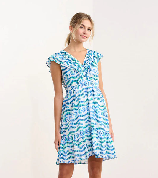 Zoe Ruffle Sleeve Dress 