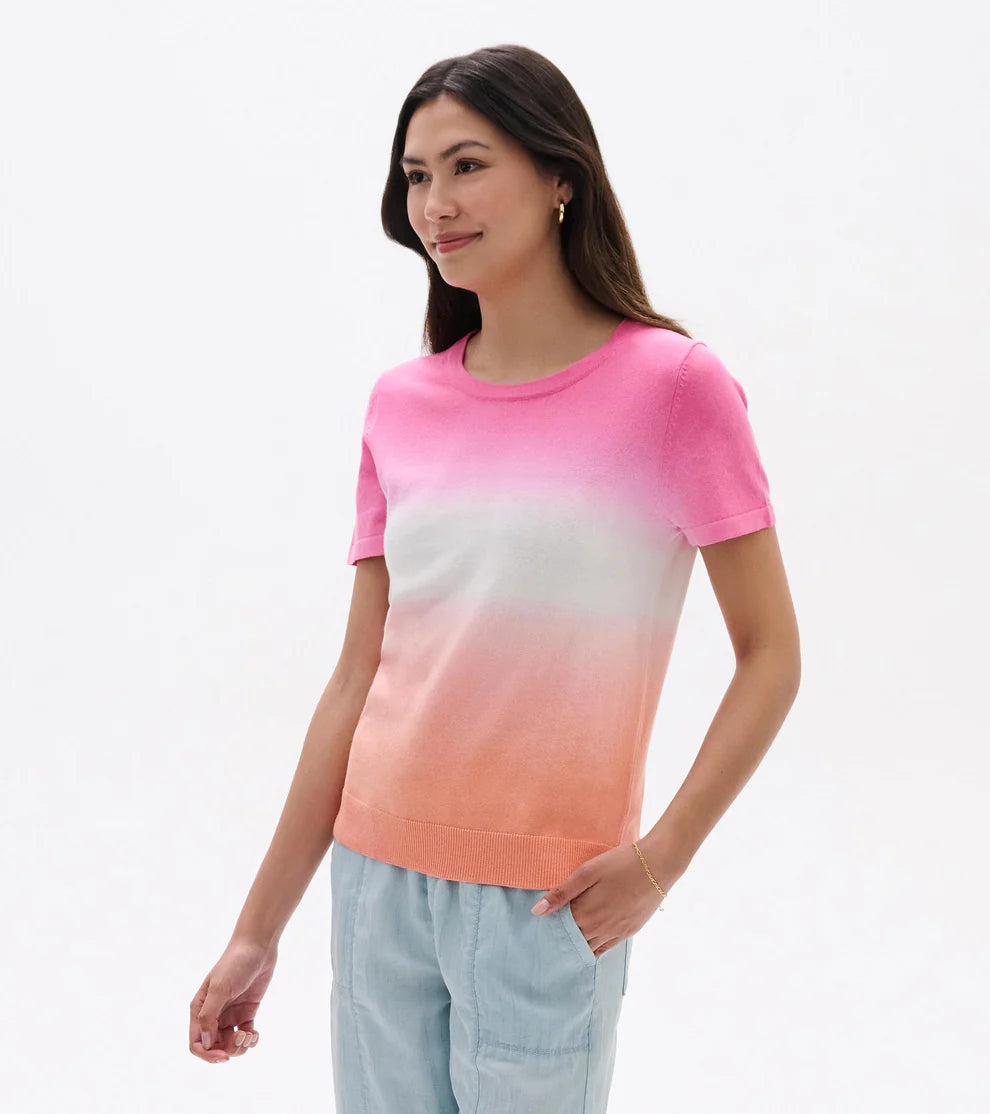 Simone Knit Tee - Beachy Dip Dye