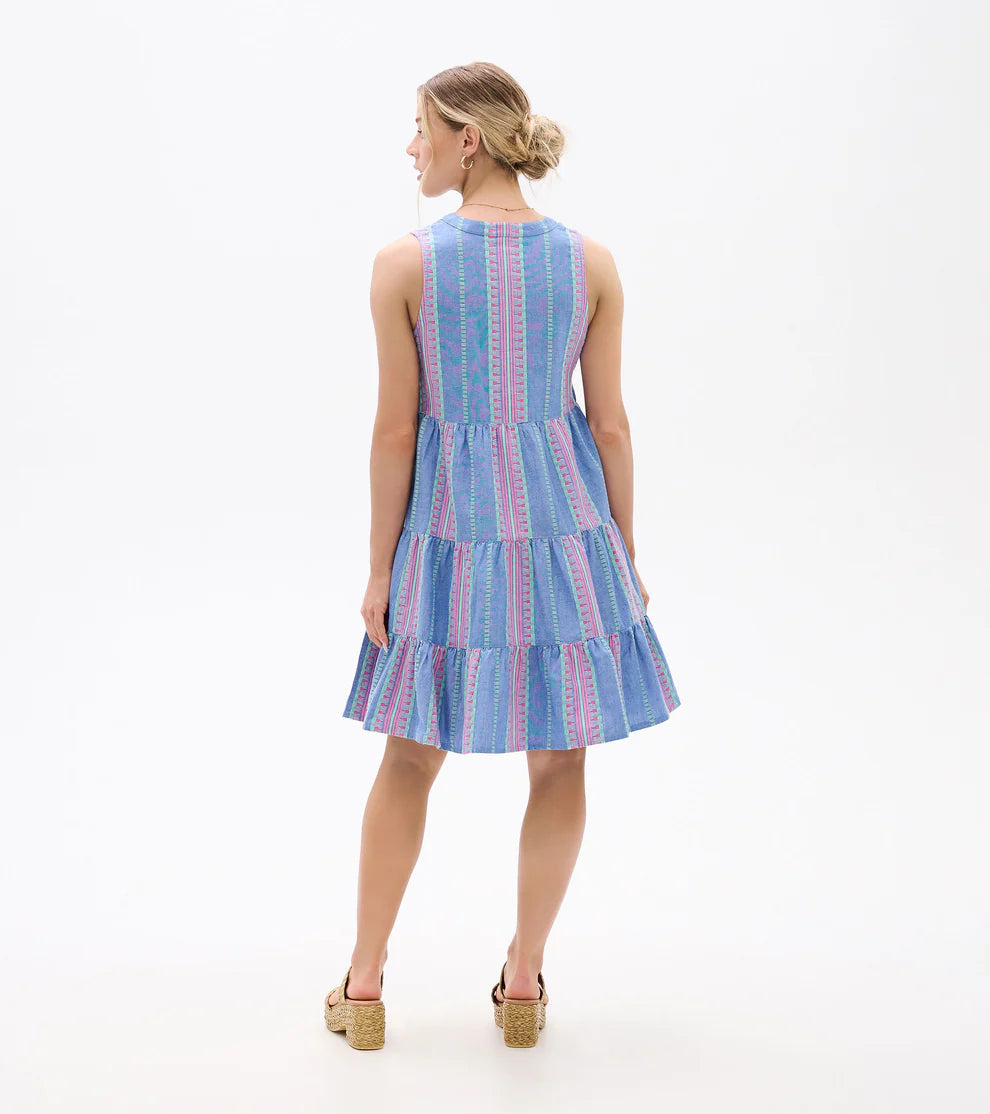 Savannah Dress - Chambray Stripes