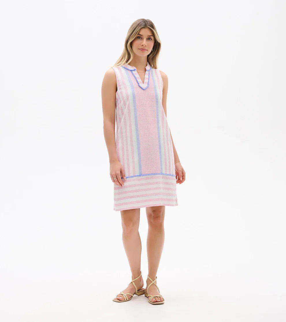 Marin Dress -  Gradient Pink Stripes