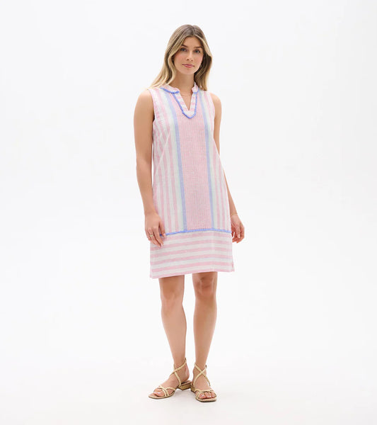 Marin Dress -  Gradient Pink Stripes