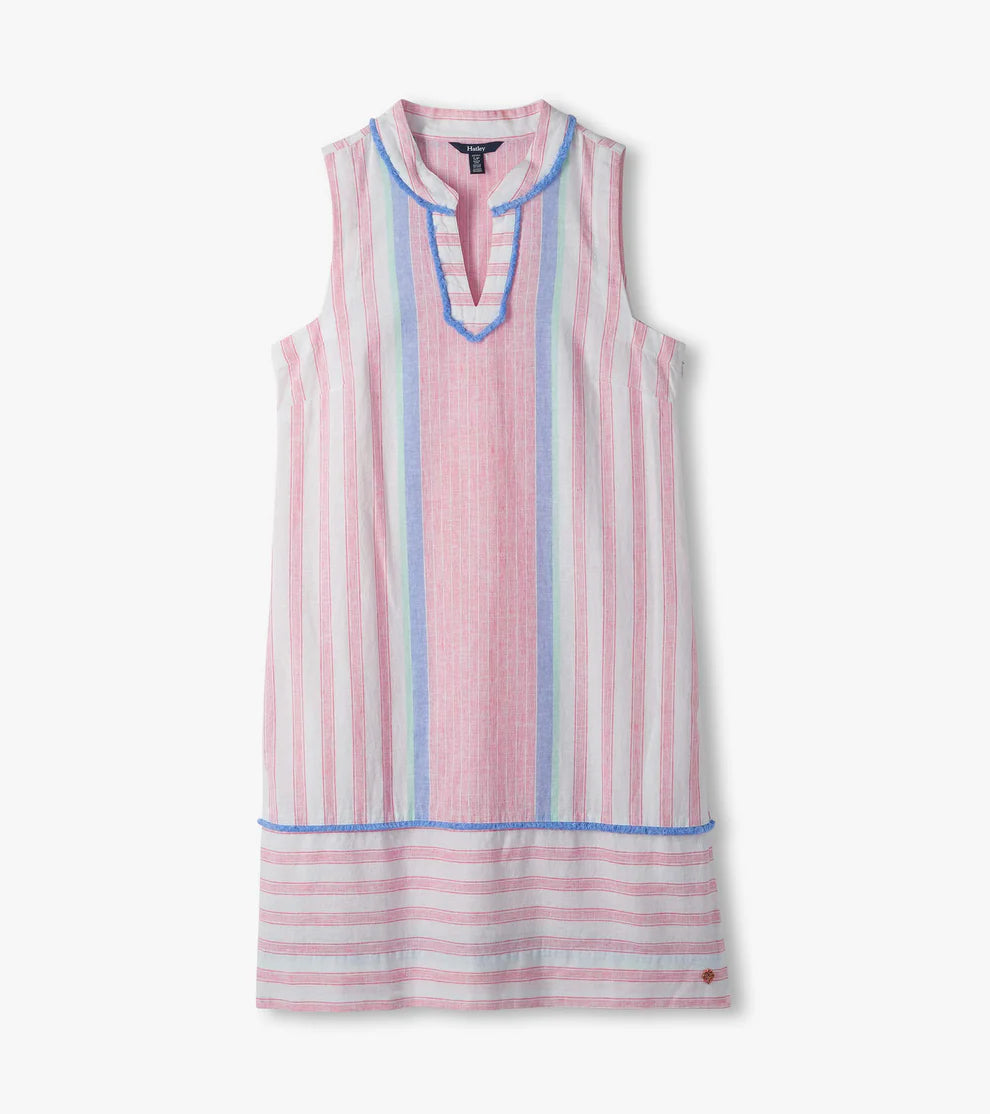 Marin Dress -  Gradient Pink Stripes