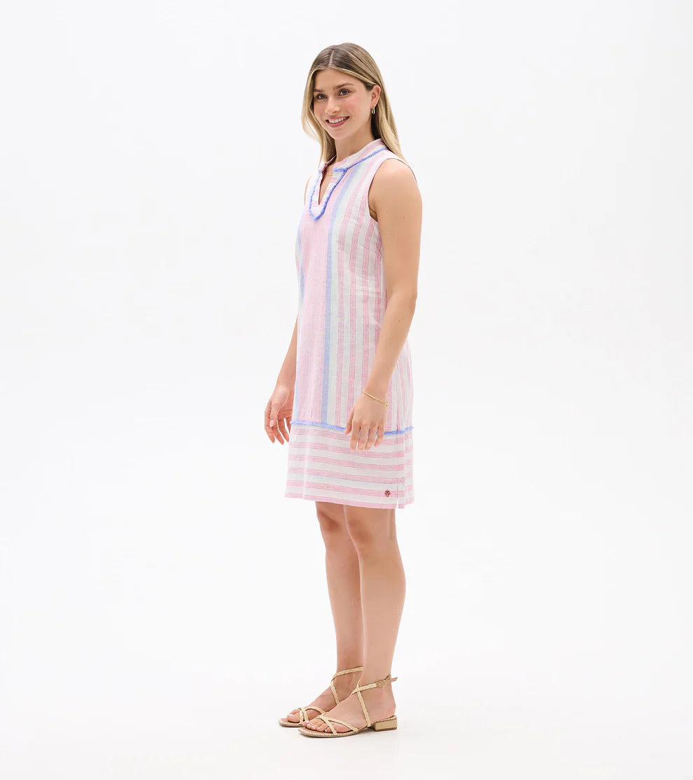 Marin Dress -  Gradient Pink Stripes