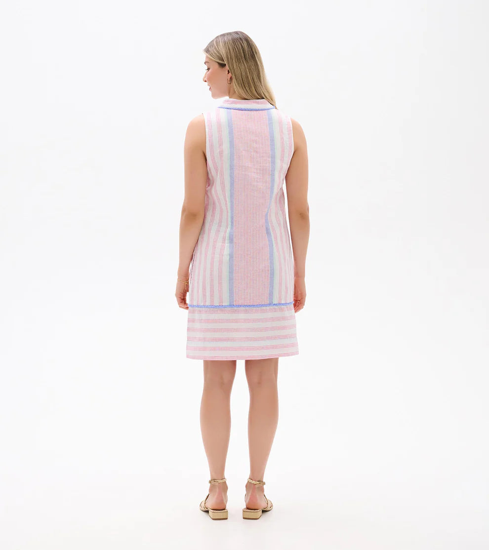 Marin Dress -  Gradient Pink Stripes