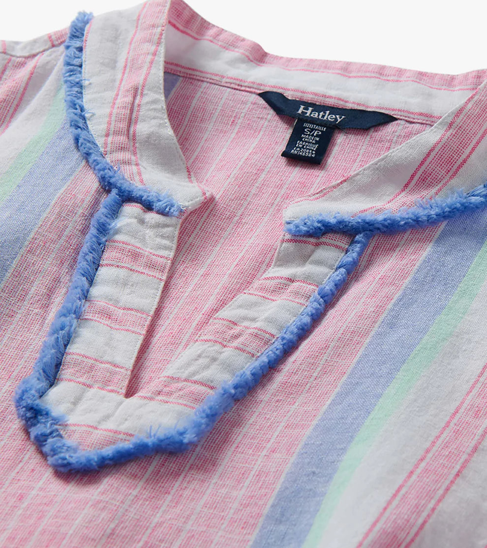 Marin Dress -  Gradient Pink Stripes