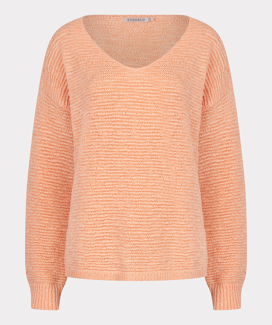 Tape Yarn V-Neck Sweater