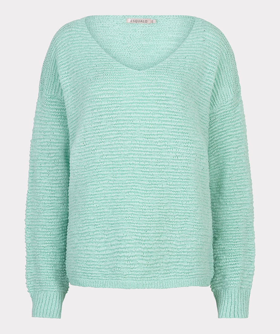 Tape Yarn V-Neck Sweater