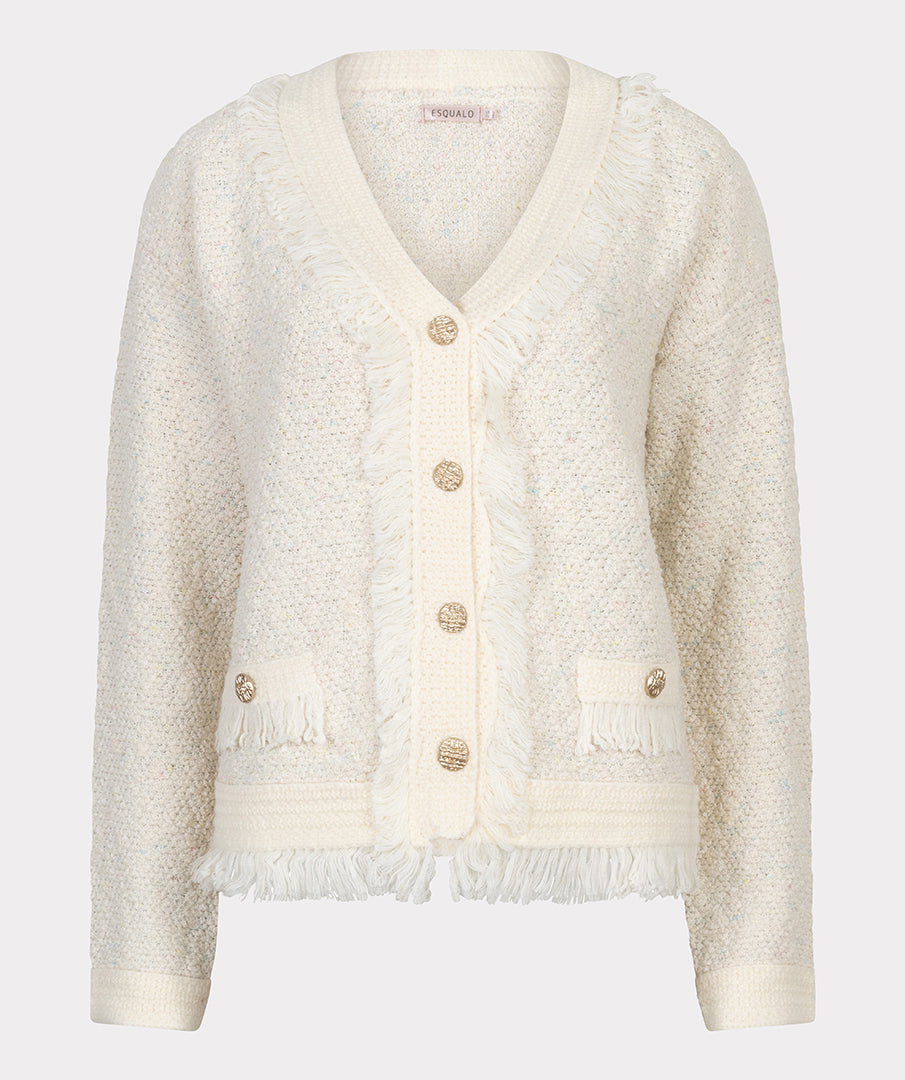 Fringe Cardigan V Neck